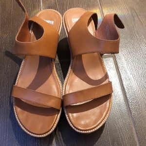 Camper platform leather wedge shoe size 10